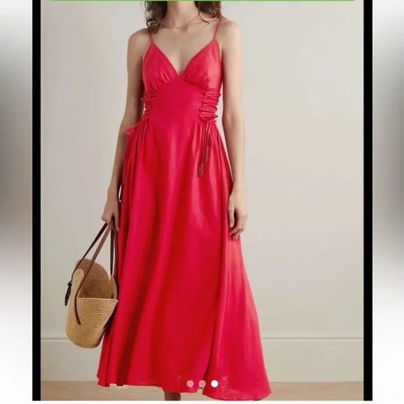 FARM Rio Vibrant Red Midi Dress - Picture 3 of 3